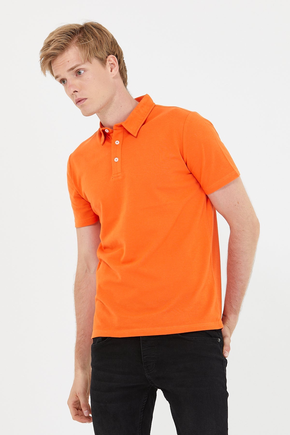 Men's 3 Button Polo T-shirt With 100% Cotton