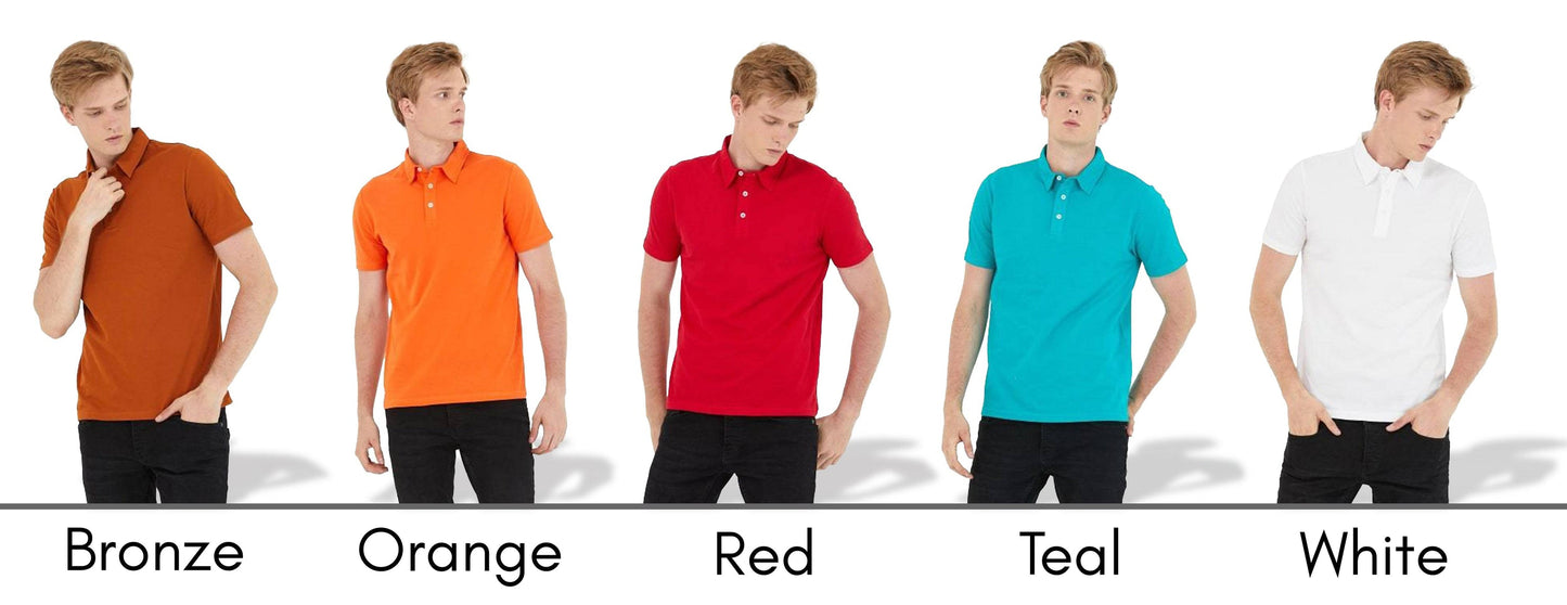 Men's 3 Button Polo T-shirt With 100% Cotton