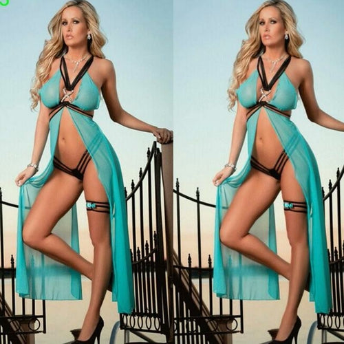 Sexy Women 3 Piece Set Lingerie Slips Toy Exotic Queen Lingerie